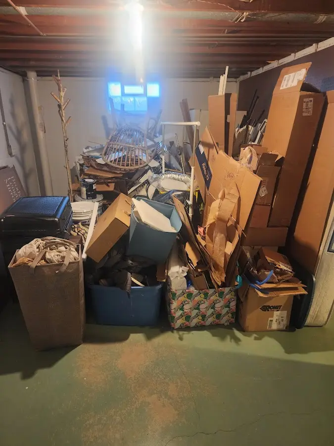 Roll-off dumpster container at job site for Roll Off Dumpster Rental in Crockett